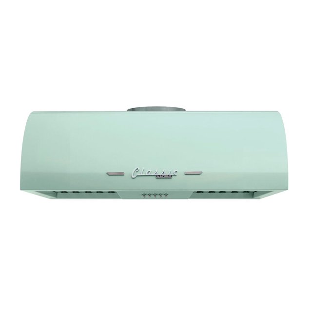 Hotte de Cuisinière Rétro Classique de 24 Pouces sous Armoire avec Filtres à Chicanes en Acier Inoxydable, Vert Menthe d'Été