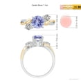 thumbnail image 6 of ANGARA Natural 1.45 ct Tanzanite and Diamond Twisted Vine Ring in 14K White & Yellow Gold for Women (Size-7mm) | December Birthstone, Anniversary, Jewelry Gift for Women | Natural Tanzanite Ring, 6 of 11