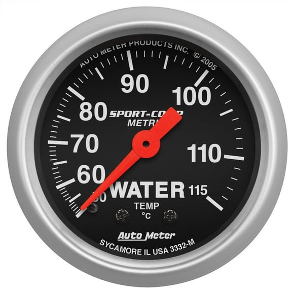 Auto Meter 3332-M Sport-Comp Mechanical Metric Water Temperature Gauge