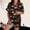 Black190, variant on Halloween Pajamas Halloween Pumpkin Print Plus Size Button Pajamas for Women Set
