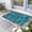 Blue, variant on Teal Green Ocean Waves Door Mat Indoor Outdoor, Summer Sea Pool Non Slip Welcome Mat with Rubber Backing, Absorbent Fabric Front Door Mats Entryway Rug for Home Patio Entrance 20"x31.5"