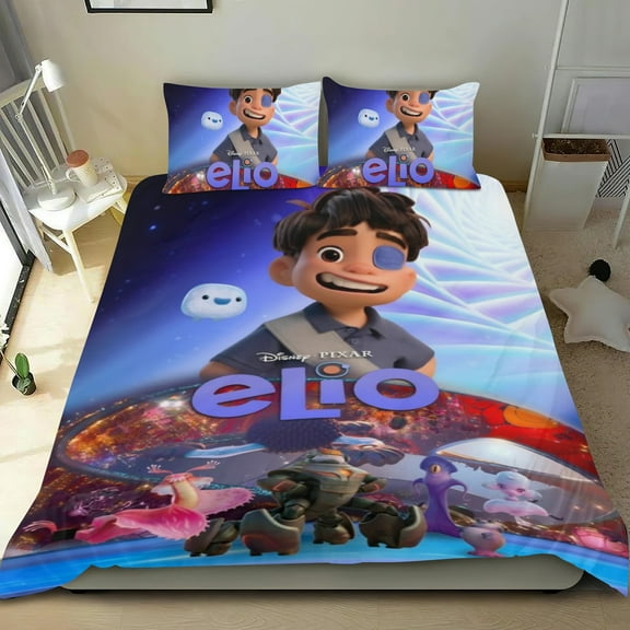 Elio-themed Bed Sheet Set Three Piece Set Comfortable And Skin Friendly Unique Design Home Decor Gifts For Family Friends fans36x75Inches（90*190cm）