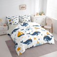 thumbnail image 3 of jejeloiu Cartoon Whale Starfish Bedding Comforter Set 7-Piece,Nautical Sailboat King Bedding Sets,Ocean Theme Bed Sheets For Child,Lightweight Room Decor Reversible, 3 of 8