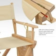 thumbnail image 6 of Upgraded 31" Height Tall Director Chair Folding Artist Makeup with Replacement Cover Apricot Canvas, Storage Side Bags, Portable Footrest, Support 250 lbs,Solid Hardwood & Polyester Wood, 6 of 18