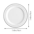 thumbnail image 3 of BallsFHK 10-pack Plastic Plates, Disposable Dinner Plates/salad Plates/dessert Plates, Suitable For Weddings, Parties And Holiday Thanksgiving Day Party Supplies(7.5in), 3 of 3