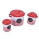 thumbnail image 4 of Contenedores de Almacenamiento Ticfox Juego de 3 Recipientes Gran Capacidad Rojo y Blanco, 4 of 14