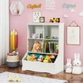 Costway 3Tier Children's MultiFunctional Bookcase Toy Storage Bin