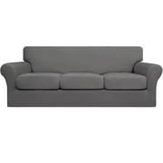 Easy-Going 4 Pieces Super Stretch couch cover, Sofa size, Light Gray (Slipcover Only)