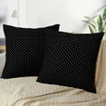 thumbnail image 3 of LALILO Throw Pillow Covers Black With White Small Polka Dot And Cushion Cover 18" x 18", 2 Pack, 3 of 6