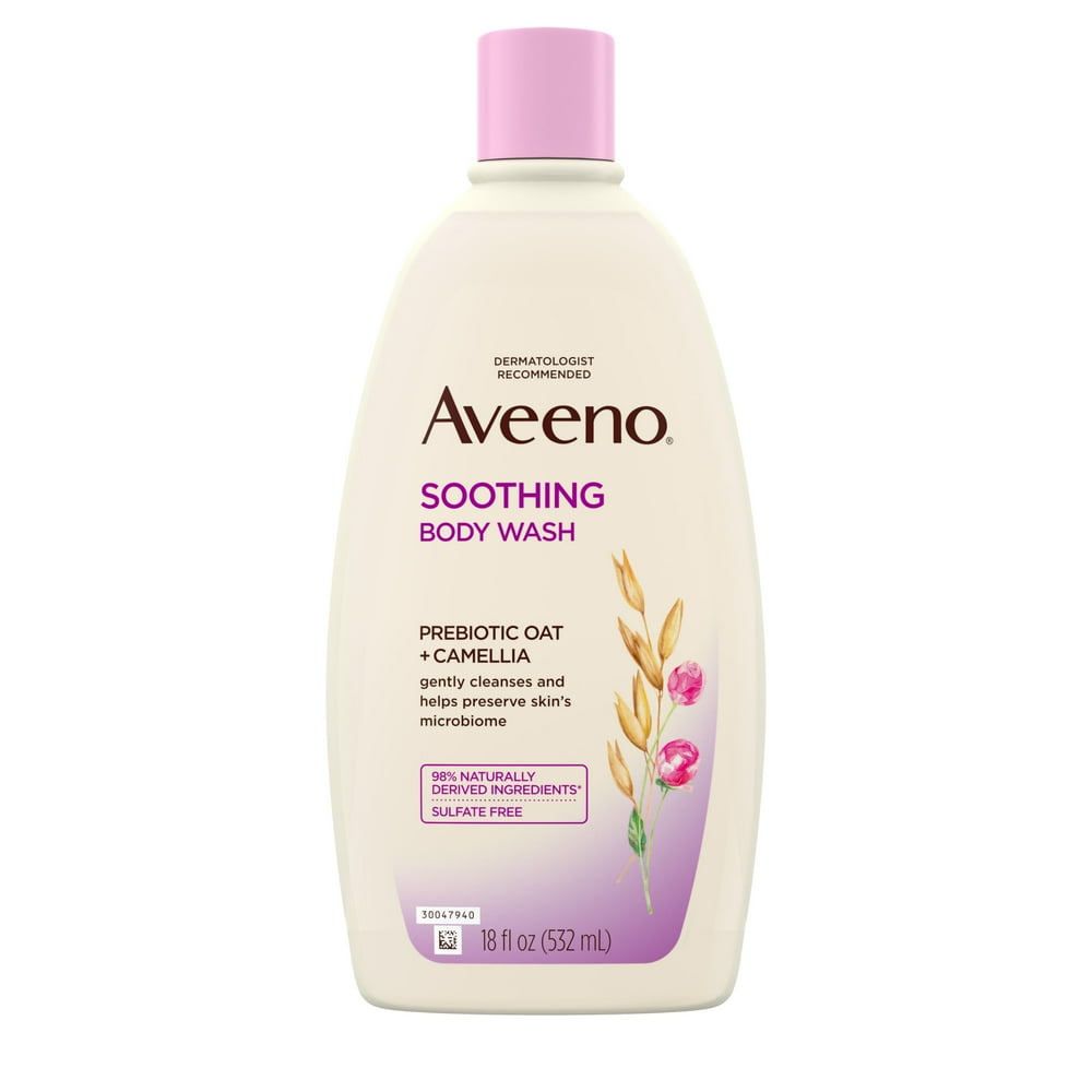Aveeno Soothing Body Wash for Sensitive Skin, Camellia, 18 fl. Oz