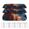 thumbnail image 2 of 3 Pcs Soft Bedding Set, Includes 1 Duvet Cover with Zipper And 2 Pillow,Shams Oil Rooster Full(79"×90"), 2 of 8