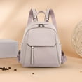 thumbnail image 4 of Women Backpack Large Capacity Fashion PU Leather Student Backpack (L Pink), 4 of 6