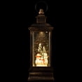 thumbnail image 4 of Northlight LED Snowman Family Brushed Christmas Lantern Snow Globe - 11" - Black and Gold, 4 of 10