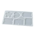 thumbnail image 1 of 1 Pcs Epoxy Resin Mold Non-stick Multipurpose Double Holes Keychain Pendant Casting Mold Art Craft Tool, 1 of 10