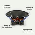 thumbnail image 5 of Par Bocinas 6.5 Pro Audio Soundstream Spm.654x Medio Rango 800w Max 225w Rms 4 Ohm Alta Potencia Car Audio, 5 of 5