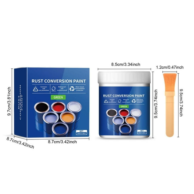 Vwrxbz Peinture Convertisseur de Rouille Résistante aux Intempéries pour Métal à Base d'Eau, Peinture Anti-Rouille 300 g pour Rénovations de Tuiles en Acier Coloré