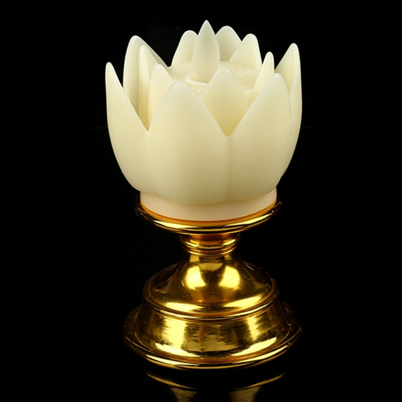 Buddha Lotus Light Colorful LED Lotus Lamp Lotus Light LED Lotus Buddhist Lamp Buddhism Faith Supply Without Battery