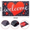 thumbnail image 3 of JOYFY Valentines Doormat Welcome Mat Welcome Hearts, Non-Slip Rubber Door Mat, Decorative Doorway Carpet, Washable Entrance Doormat for Valentine's Day Home Decor Indoor/Outdoor Decorations, 3 of 8
