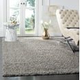 thumbnail image 3 of SAFAVIEH Athens Solid Plush Shag Area Rug, Light Grey, 9' x 12', 3 of 9