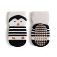 thumbnail image 2 of Zwiiyzr Slipper Socks Toddler Newboen Baby Boys Girls 0-5 Years Cute Cartoon Socks Low Cut Socks Keep Warm Soft Non-Slip Indoor Toddler Socks Black, 2 of 3