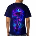 thumbnail image 5 of LAOLIUSN Men's Mushroom Graphic T Shirt, Psychedelic Fantasy Glow Tee, All Over Print Crew Neck Short Sleeve Shirt, S-4XL, 5 of 7