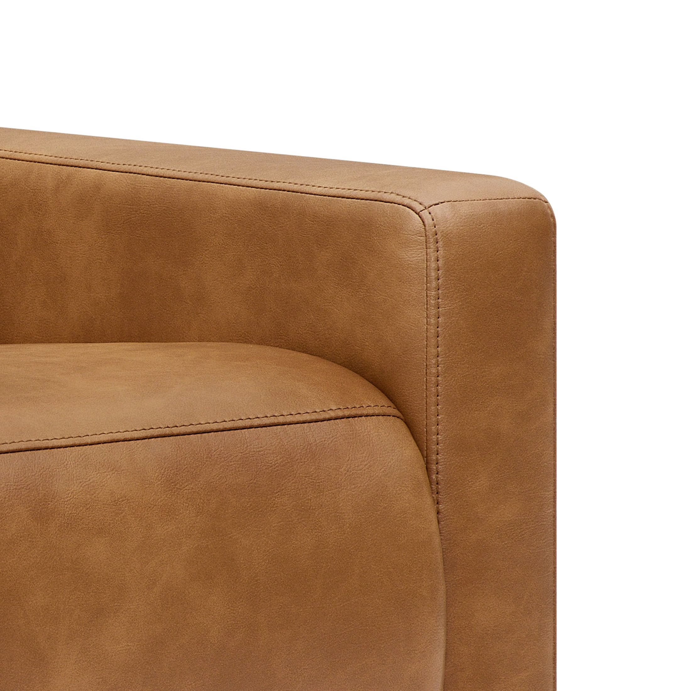 Better Homes & Gardens Modern Farmhouse Swivel Glider Recliner, Camel Faux Leather