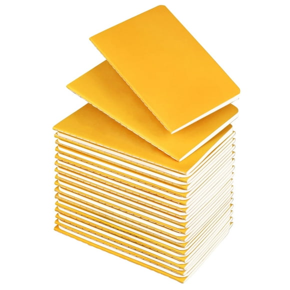 Bloques de notas Lzerking Mini, paquete de 36, diarios de bolsillo amarillos de 9 x 14 cm
