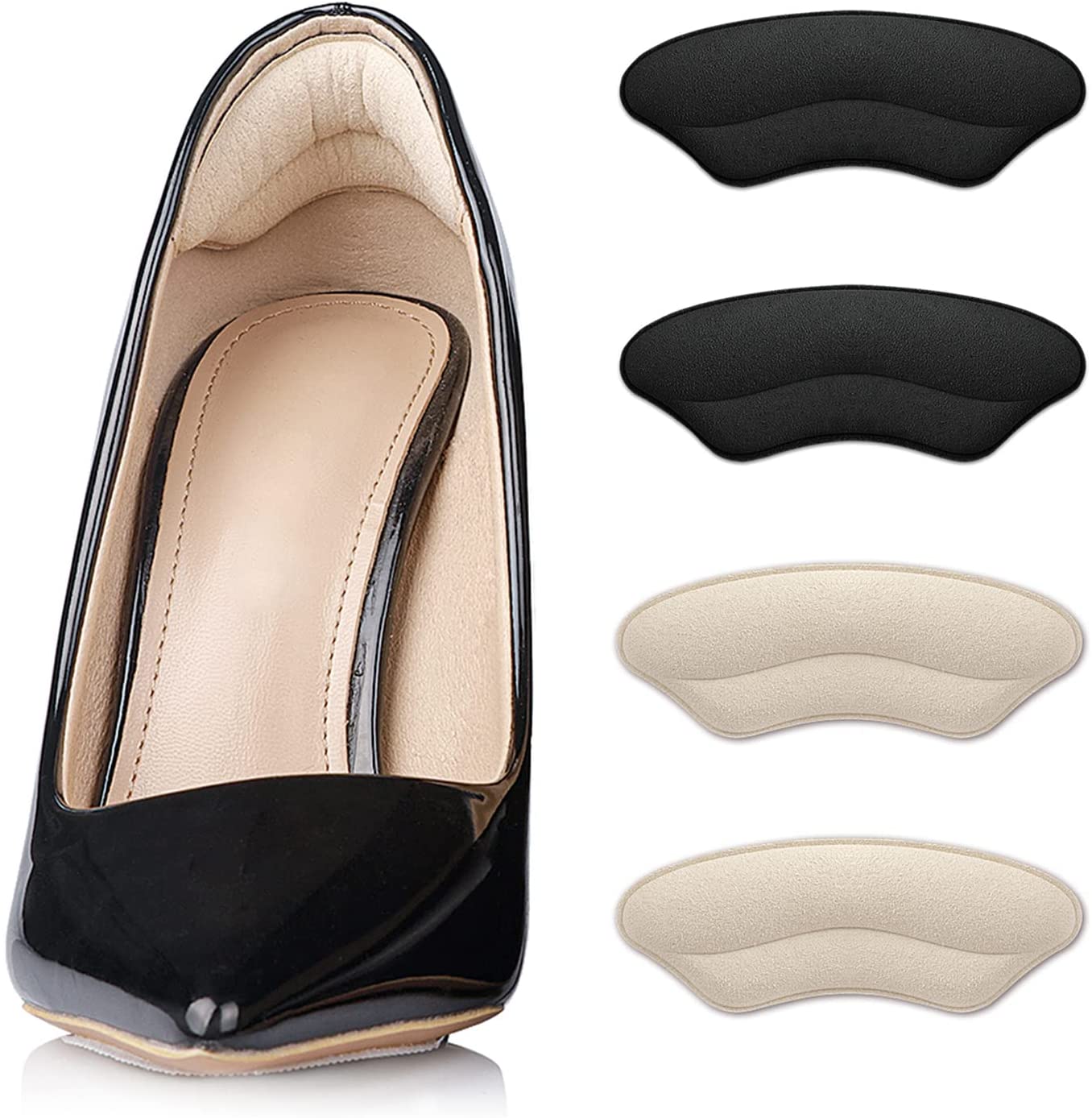 Heel Grips Liner Inserts for Men Women, Back of Heel Cushions Pads for