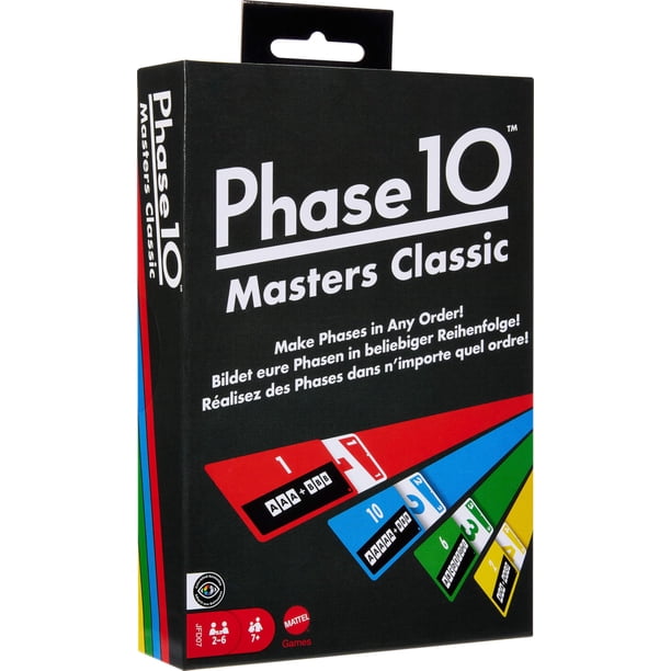 Juego de cartas Mattel Games Phase 10 Masters Classic Family