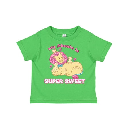 

Inktastic My Abuelo Is Super Sweet Cotton Candy Lions with Pink Mane Gift Toddler Boy or Toddler Girl T-Shirt