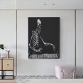 thumbnail image 6 of Kdxio Skeleton Playing Xylophone Pattern Canvas Wall Art 12x16 Inches - Waterproof HD Print Solid Wood Frame for Living Room & Bathroom,Vertical, 6 of 8