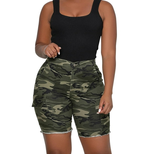 rash Apparently Patent LAPA Women's Sporty Camouflage Print Pockets High Waist Cargo Shorts - Walmart.com rash Apparently Patent LAPA Women's Sporty Camouflage Print Pockets High Waist Cargo Shorts - Walmart.com