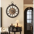 thumbnail image 4 of TIMESS 15" Vintage Gear Wall Clock, Silent Non-Ticking, Battery Operated, Roman Numerals, 4 of 6