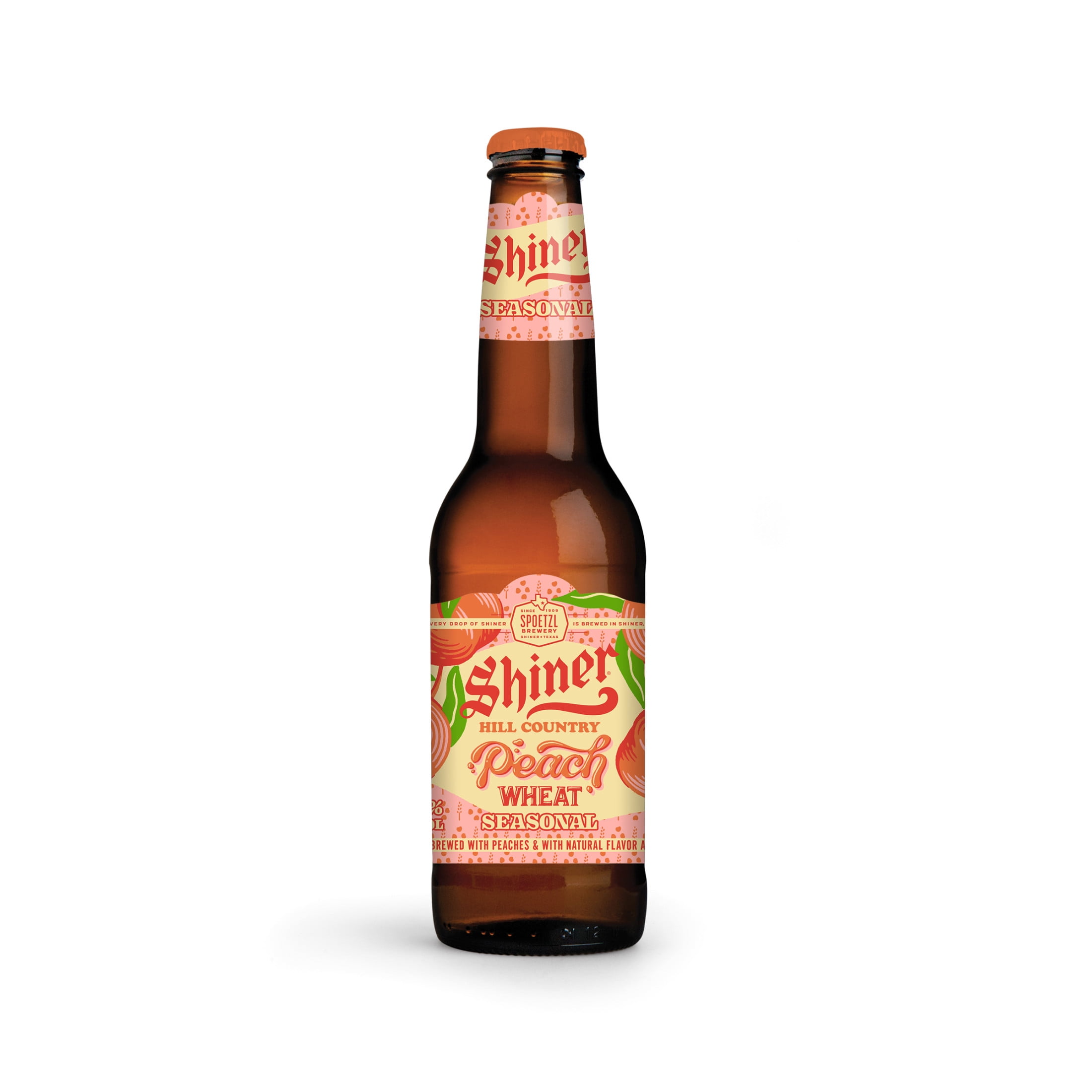 Shiner Hill Country Peach Wheat Craft Beer, 12 pack, 12 fl oz Can, 4.5% ABV