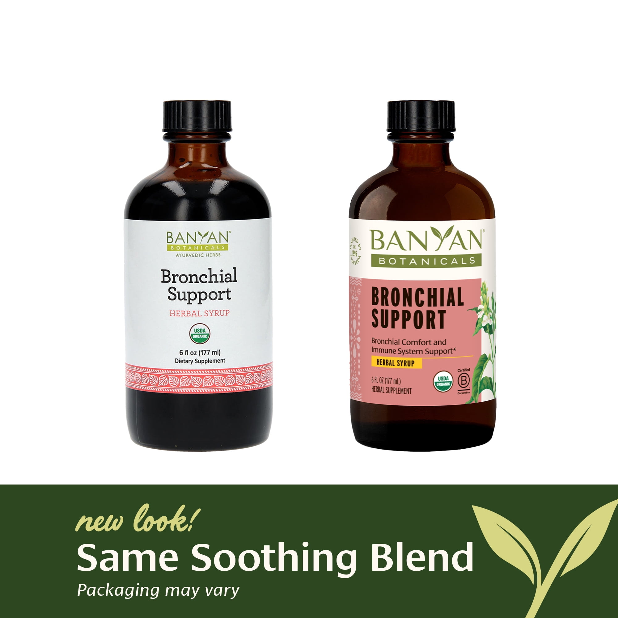 Banyan Botanicals Bronchial Support – Organic Herbal Syrup for Children & Adults – Soothing Respiratory Support Formula with Licorice & Ginger Root* – 6oz. – Non GMO Sustainably Sourced Vegetarian