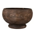 thumbnail image 5 of Bloomingville Round Paulownia Wood Planter, Stained Finish, 5 of 5