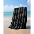 thumbnail image 4 of Black Geometric Abstract Art Beach Towels Oversized Super Absorbent, White Stripes Triangle Arrow Lightweight Bath Towel Quick Dry Sets For Bathroom/Pool/Rv Camping/Beach Play/Gym Room/Picnic 30"x60", 4 of 8