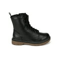 thumbnail image 2 of Soda Grunge-S Leatherette Round Toe Lace Rugged Stud Military High Ankle Bootie, 2 of 5