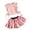 5Pink, variant on Girls Floral Print Ruffle Top & Skirt Set Casual Summer Outfit for Toddlers and Kids