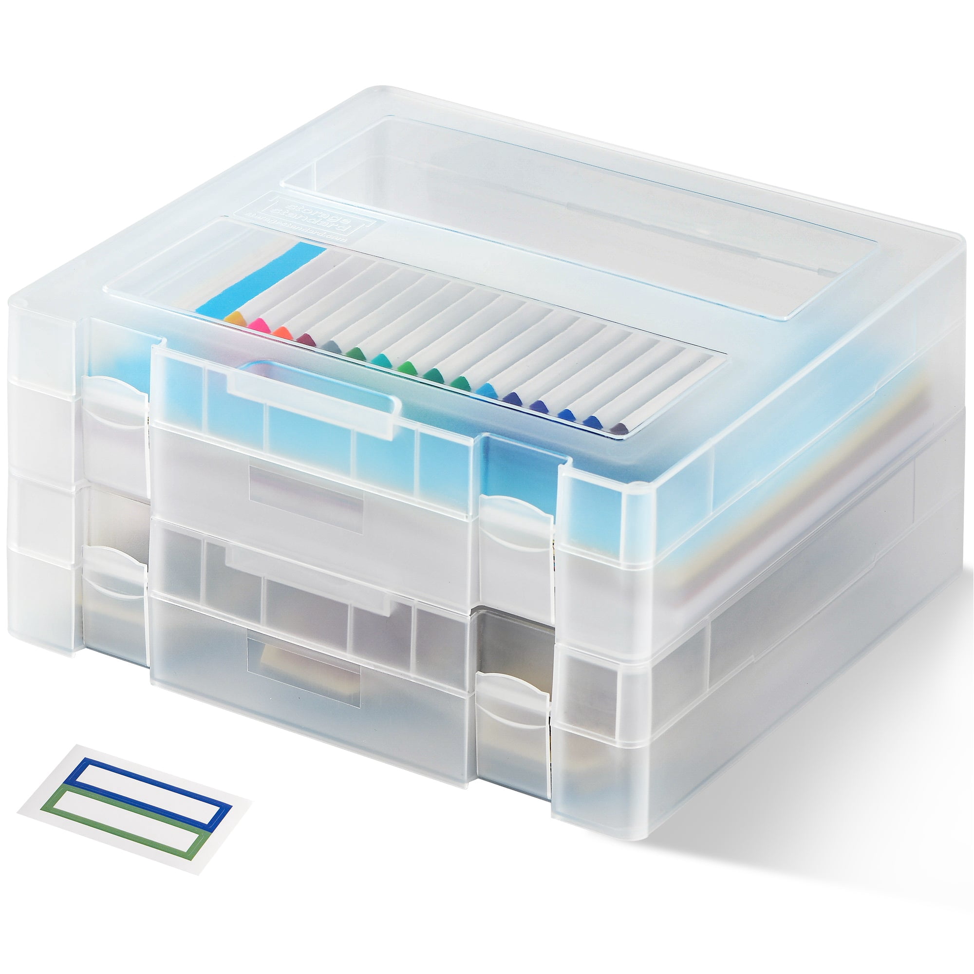 Storage Standard 2-Pack Art & Craft Organizer Box with Stackable Containers