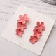thumbnail image 1 of ¡Novedad de 2022! Pendientes geométricos de acrílico rosa coreanos para mujer, bonitos pendientes románticos de flores redondas con corazón, Color caramelo, joyería de moda Brincos Tan Jianjun unisex, 1 of 2