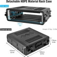 thumbnail image 3 of 2U Rack Case Standard 17" Depth, 19" Rackmount Flight Cases, Watertight Dust-proof 2 Space Shock Mount Racks with Microphone Compartments, 3 of 7
