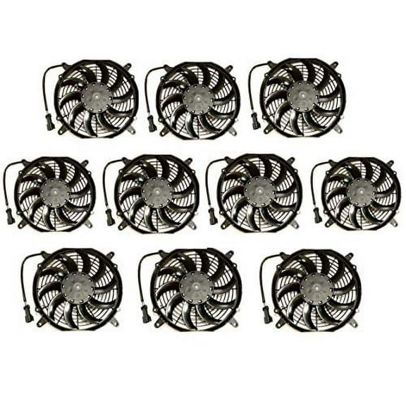 10 Pack!! 10 SPAL 30100628B Trans/Air 2160116 10'' Puller Fan 12 Volt High Performance Curved Blades 802 cfm w 8 mounting Brackets VA11A-AP7/C/T-57A