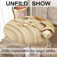 thumbnail image 6 of Tablecloth Round Seashells on Sand Table Cloth Tropical Beach Marine Nature Starfish Sea Star Wave Sand Table Cover for Dining Room Kitchen Decoration 60inch, 6 of 6