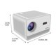 thumbnail image 3 of Ganfancp Proyector A10Plus High Clear 4K Wifi Bt5.2 Android 11 Fuente de Luz Led de Larga Duración Ofertas Del Día 1X Proyector + 1X Cable de Alimentación + 1X Mando a Distancia + 1X Manual de Instru, 3 of 7