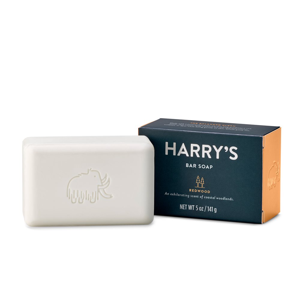 Harry's Men's Bar Soap Redwood Scent of Coastal Woodlands, 5 Oz