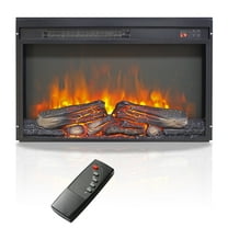 Innoflame 26" Electric Fireplace, Adjustable 4 Flame Brightness, Fireplace Insert with Remote, Digital Display, 8H Timer, Overheating Protection, 1400W