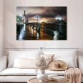 thumbnail image 2 of Elephant Stock Savannah Boardwalk Wall Art - Horizontal Canvas Wall Art - Living Room Wall Decor - Places Canvas - Blue And Orange Decor - 48" x 32", 2 of 4