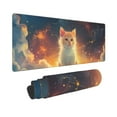 thumbnail image 2 of Xecao Starry Sky Constellation Cat for Mouse Pad - Waterproof Extended Contour Mouse Mat, Large Gaming Mousepad Laptop Keyboard Mat with Non-Slip Rubber Base, 2 of 8