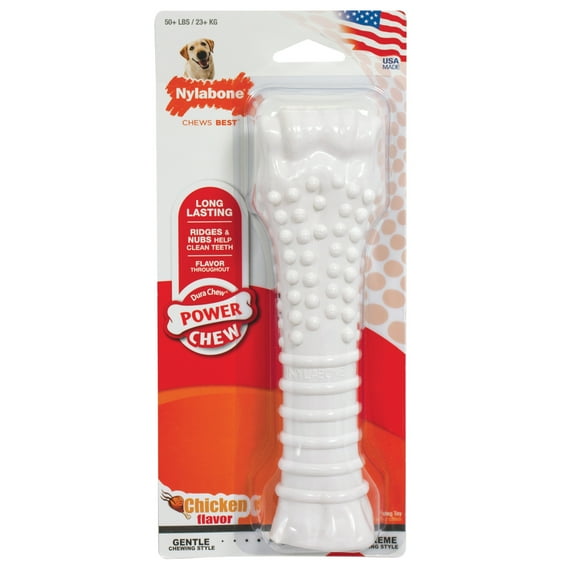 Nylabone Power Chew Textured Knuckle Bone Dog Chew Toy Chicken X-Large (1 Count)